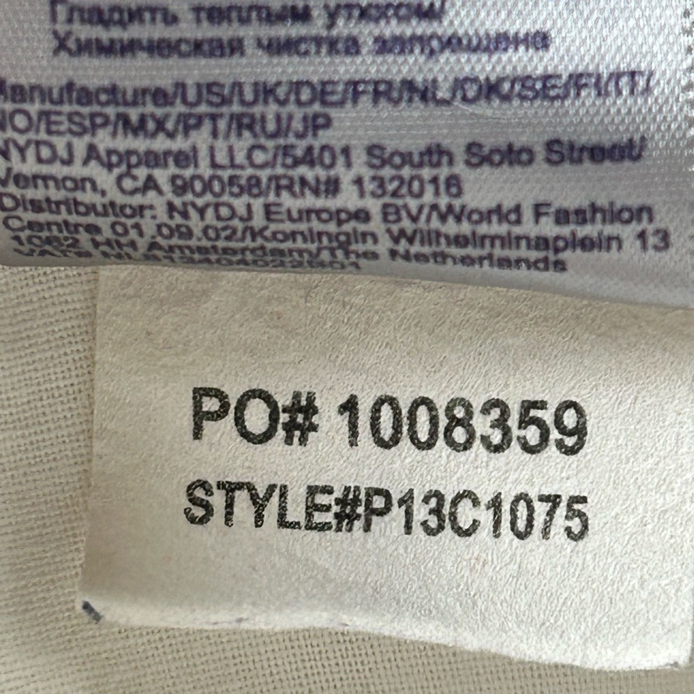 NYDJ Alina Corduroy Winter White Legging Jeans 0P - Picture 7 of 16
